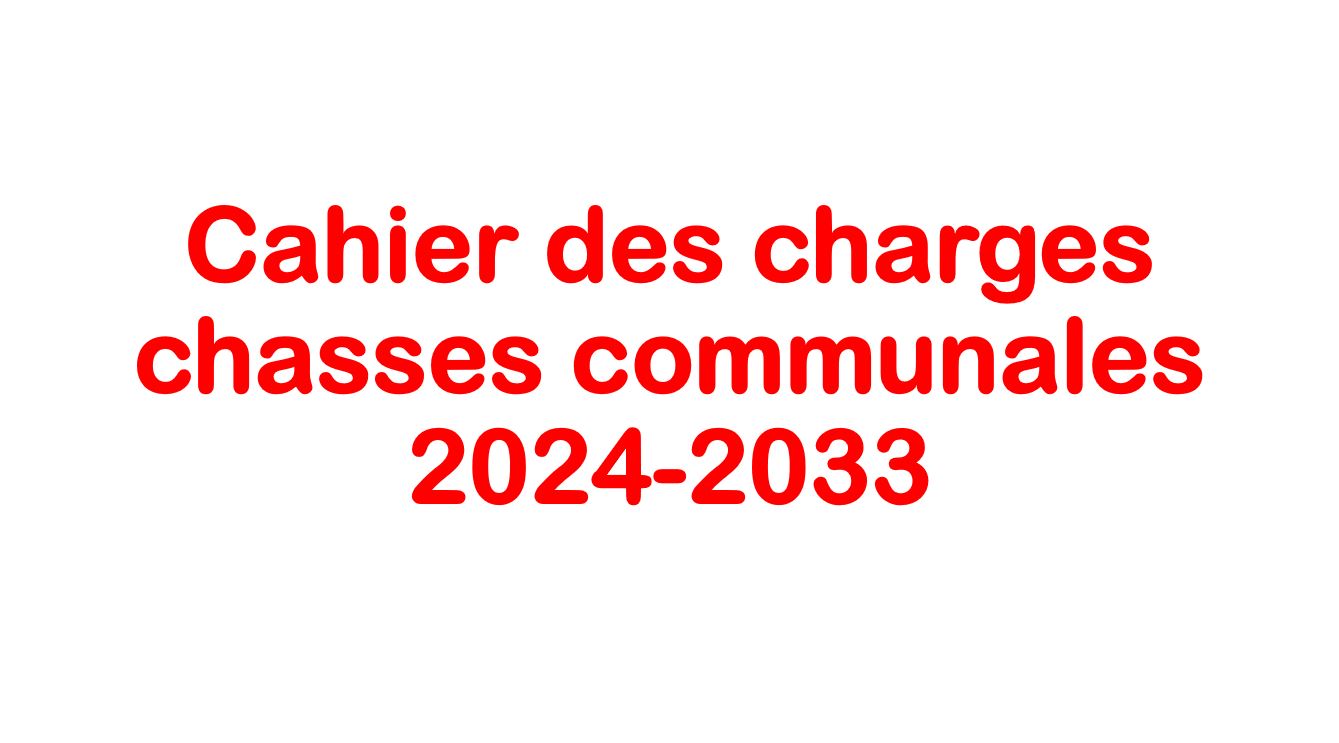 Cahier des charges type des chasses communales 2024-2033 – Fédération  départementale des Chasseurs du Haut-Rhin